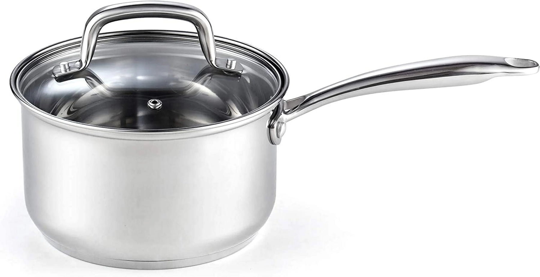 Cook N Home Pots and Pans Stainless Steel, 8-Piece Induction Pot Kitchen Cookware Set, Silver, Oven Safe