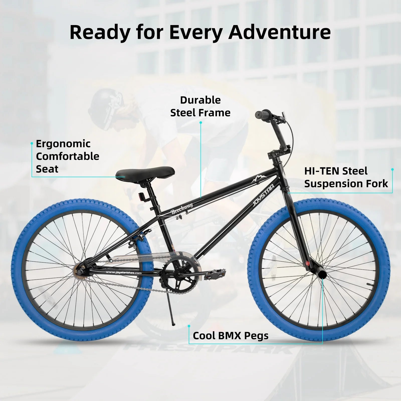 JOYSTAR Brockway Freestyle Kids BMX Bikes 20" Kids Bicycles for 6 - 11 Years Old Boys Girls, Multiple Colors