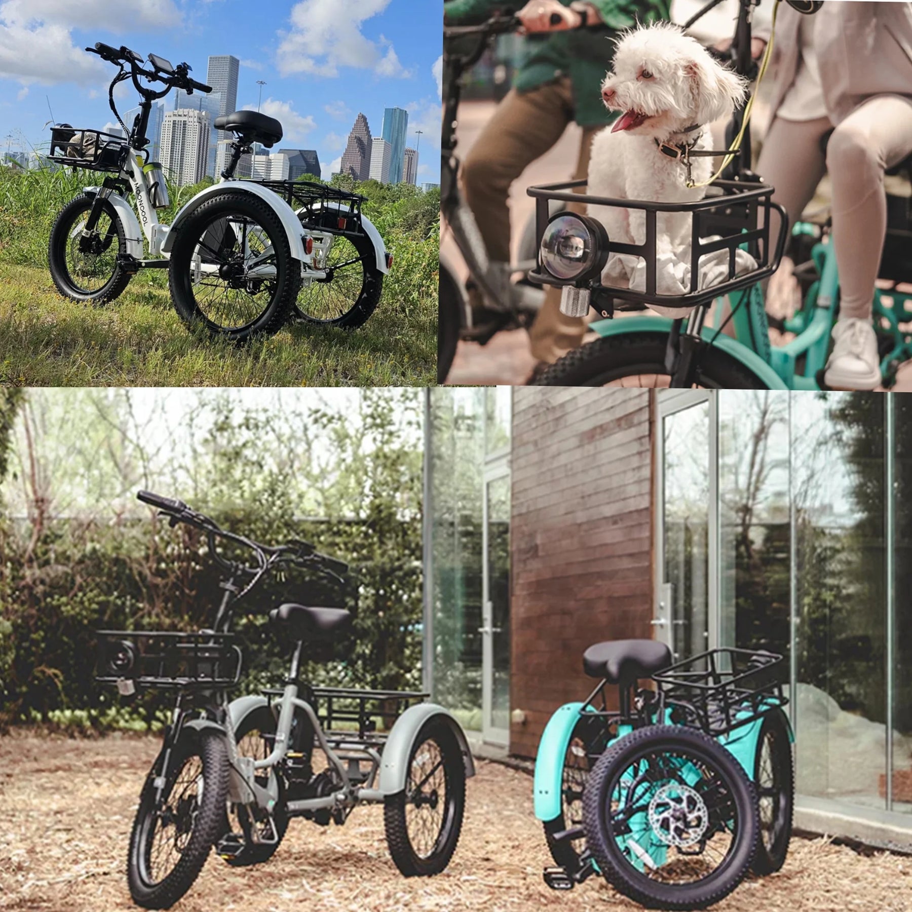 ABORON 3.0 Fat Tire Electric Trike for Senior Foldable E - Bike, 500W Motorized Tricycle Adult 20" Folding 3 Wheel Electric Commute Bike Trike W/48V
