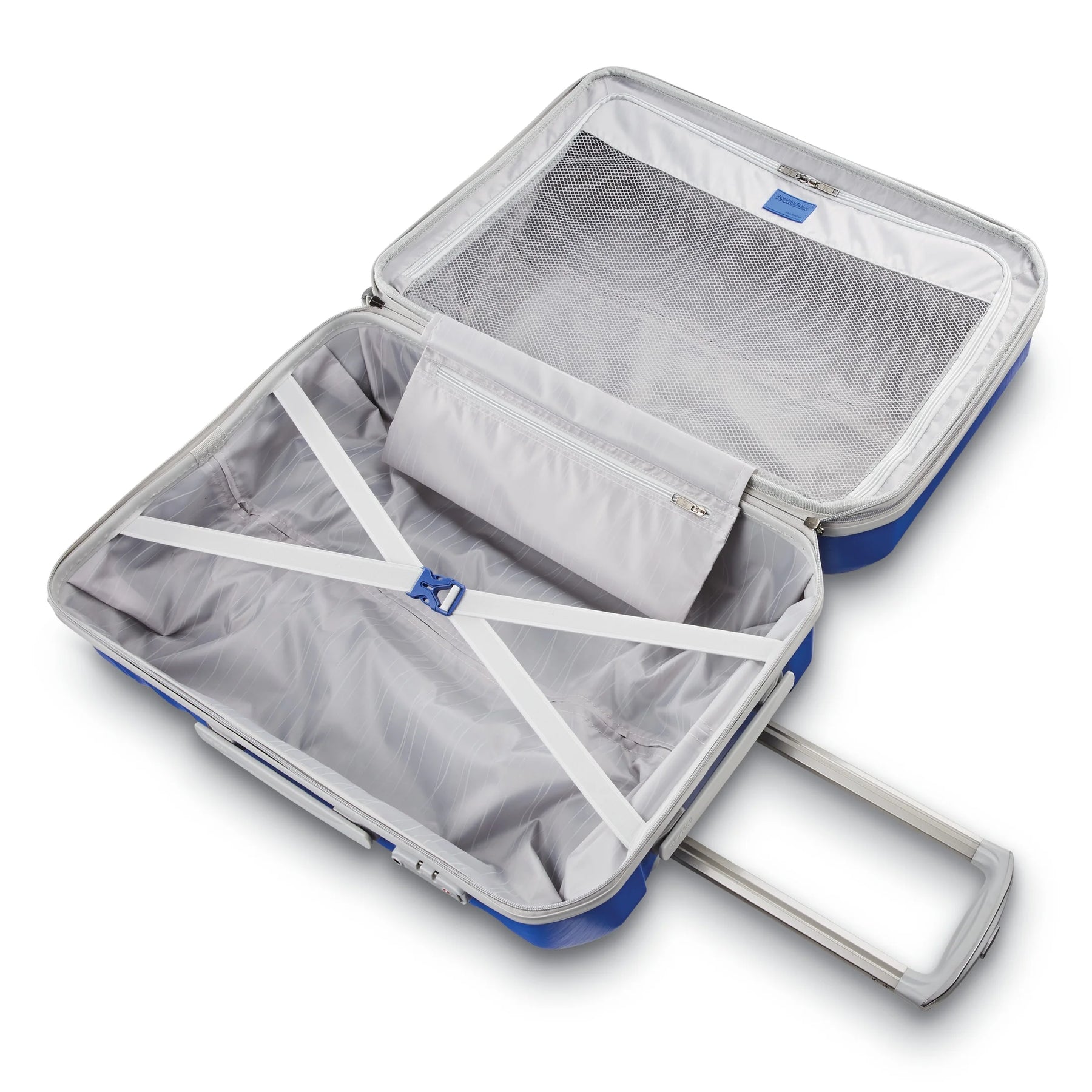American Tourister Pirouette NXT Hardside Large Checked Luggage with Spinner Wheels - Ultramarine