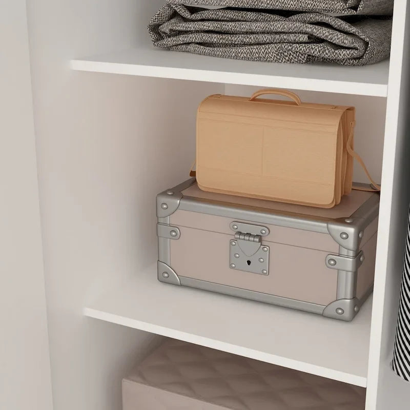 5-Shelf Wardrobe Cabinet with Double Doors, Home Storage Organizer
