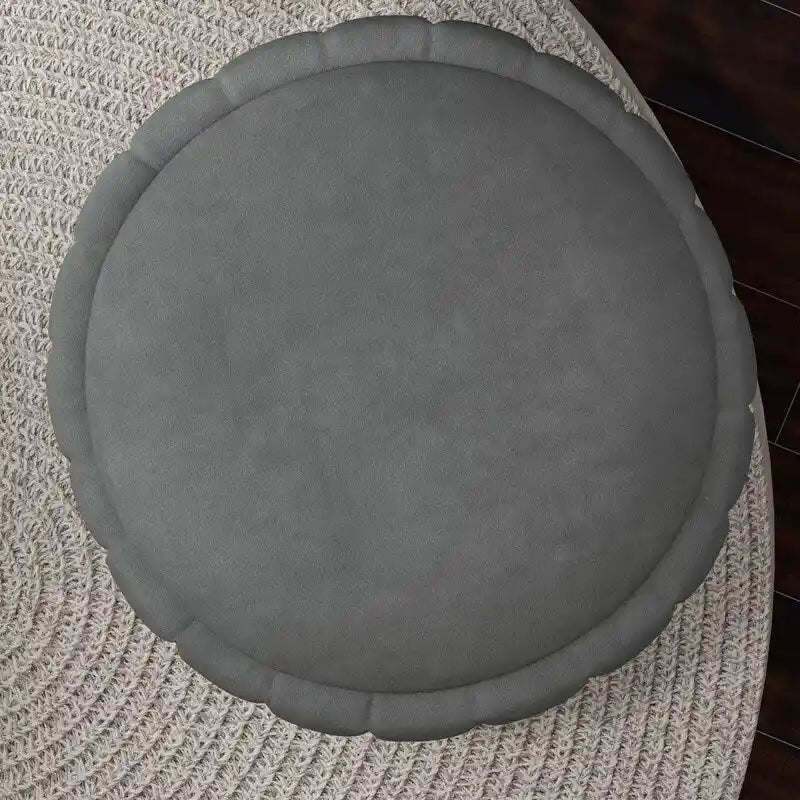 SEYNAR Modern Velvet Tufted Swivel Club Chair and Ottoman Set