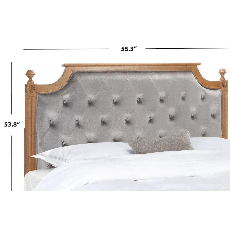 SAFAVIEH Desiderata Rustic Wood Upholstered Headboard
