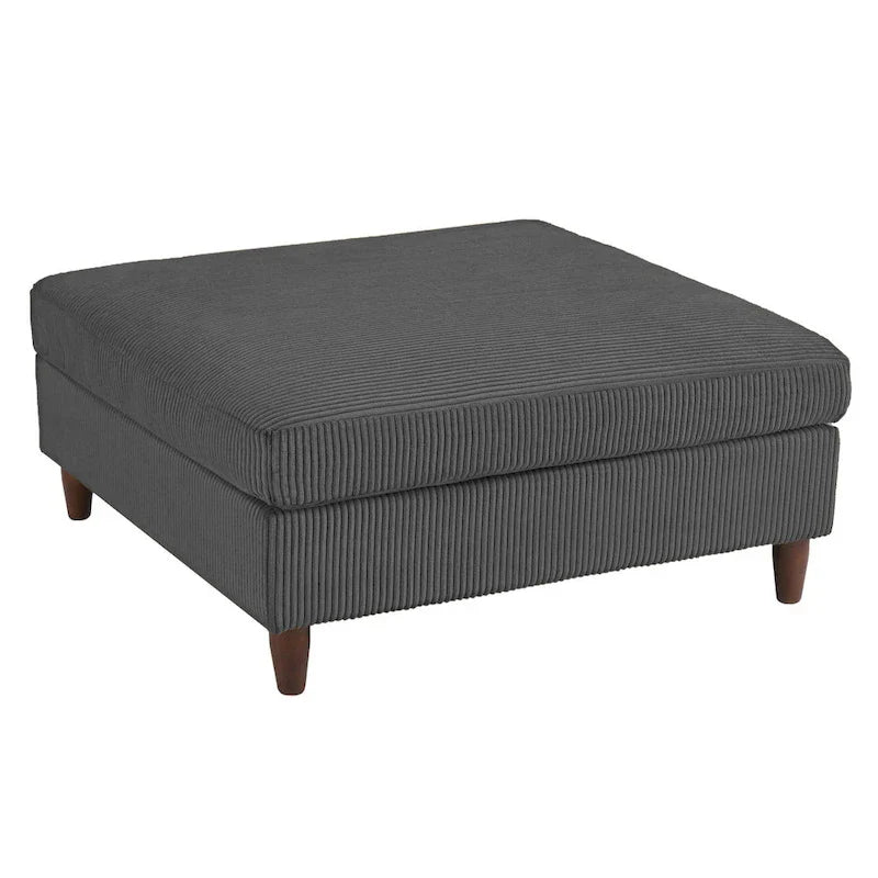 5-Piece Corduroy Modular Sectional Sofa with Ottoman