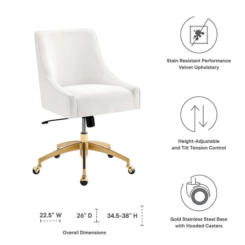 Discern Velvet Performance Office Chair