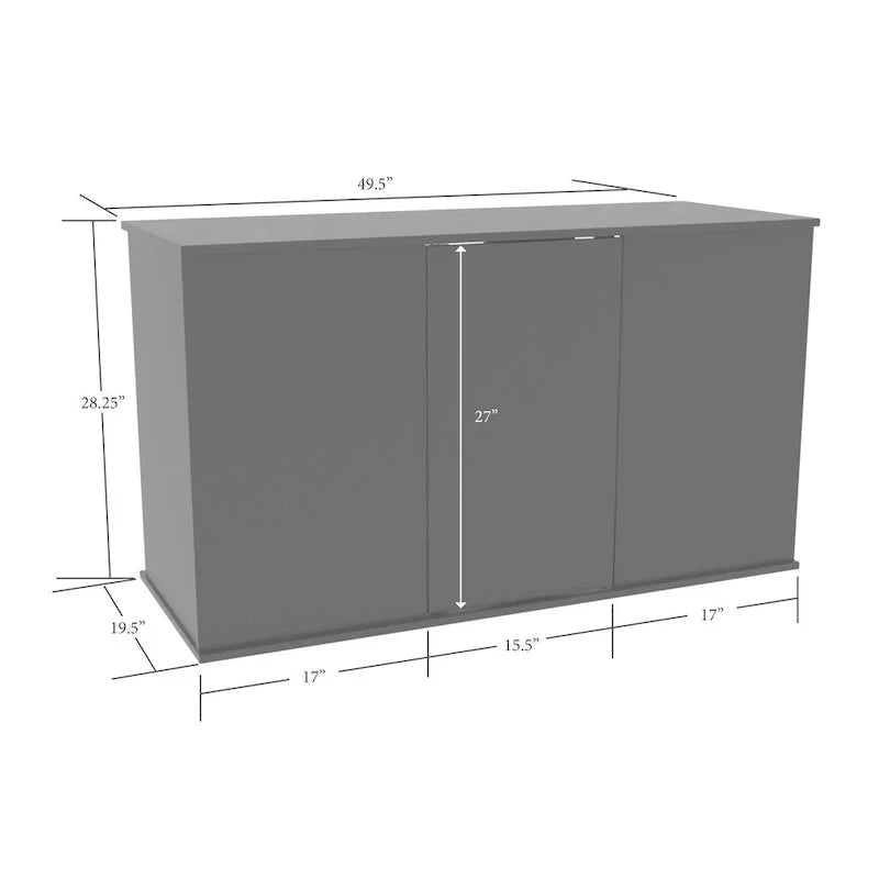 Serene Cherry Aquarium Stand for 75/90 Gallon Tanks with Enclosed Storage by Aquatic Fundamentals