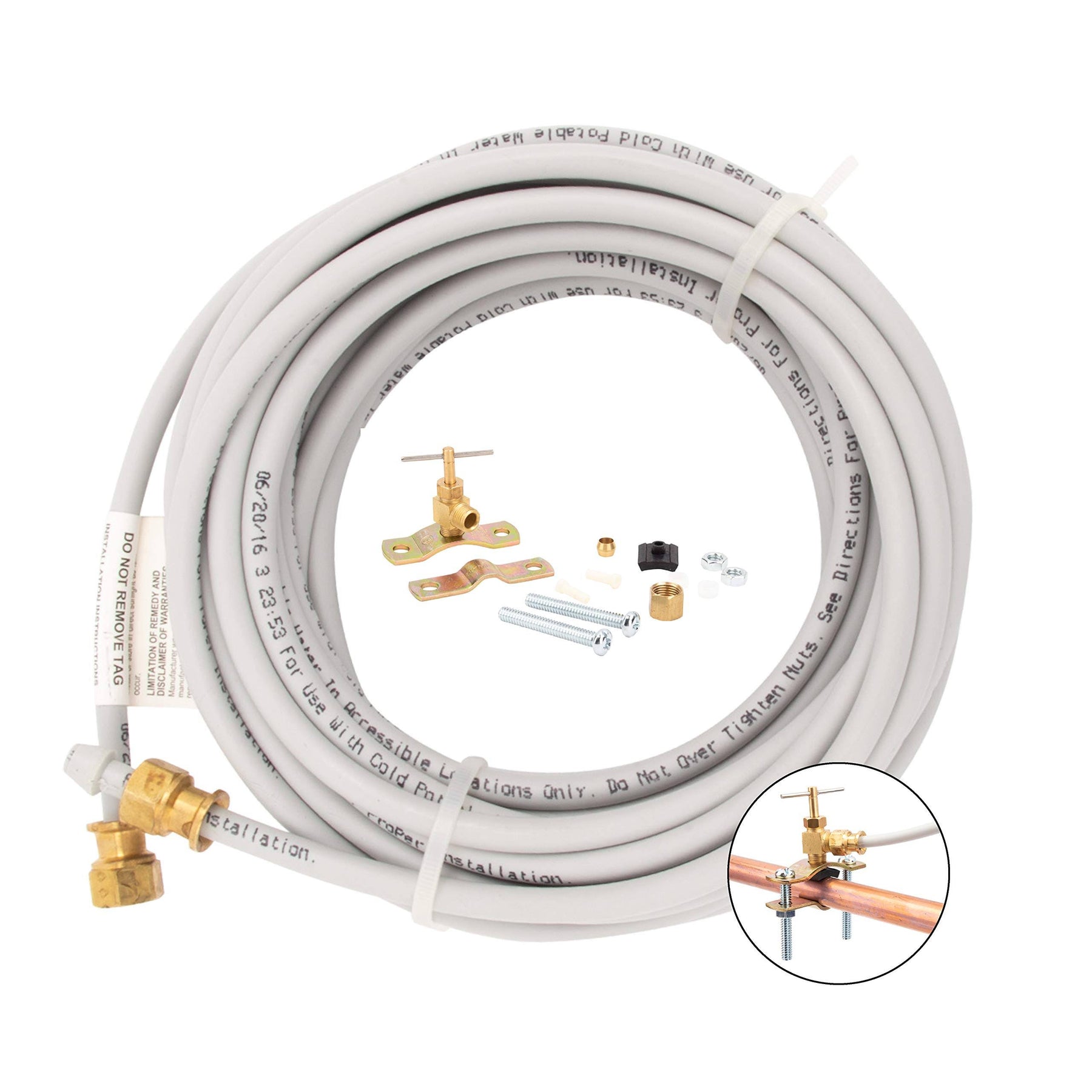 PEX Ice Maker Installation Kit - 25 Feet of Tubing for Appliance Water Lines