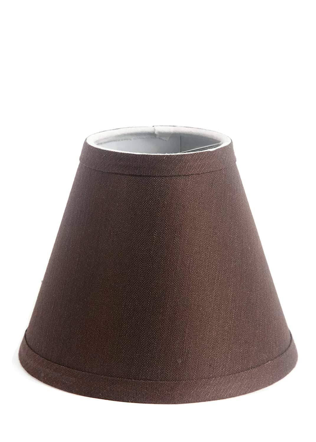 Urbanest Chandelier Pure Linen Shade, Espresso, 3 x 6 x 5, Clip On