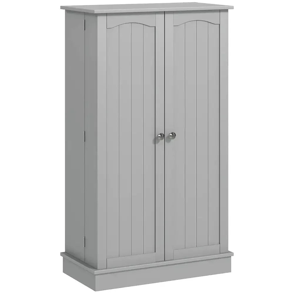 Spaco 17-Tier Kitchen Small Pantry Cabinet with 2 Doors and 6 Adjustable Shelves, Cabinet Pantry, Freestanding 5-Tier Shelving Pantries