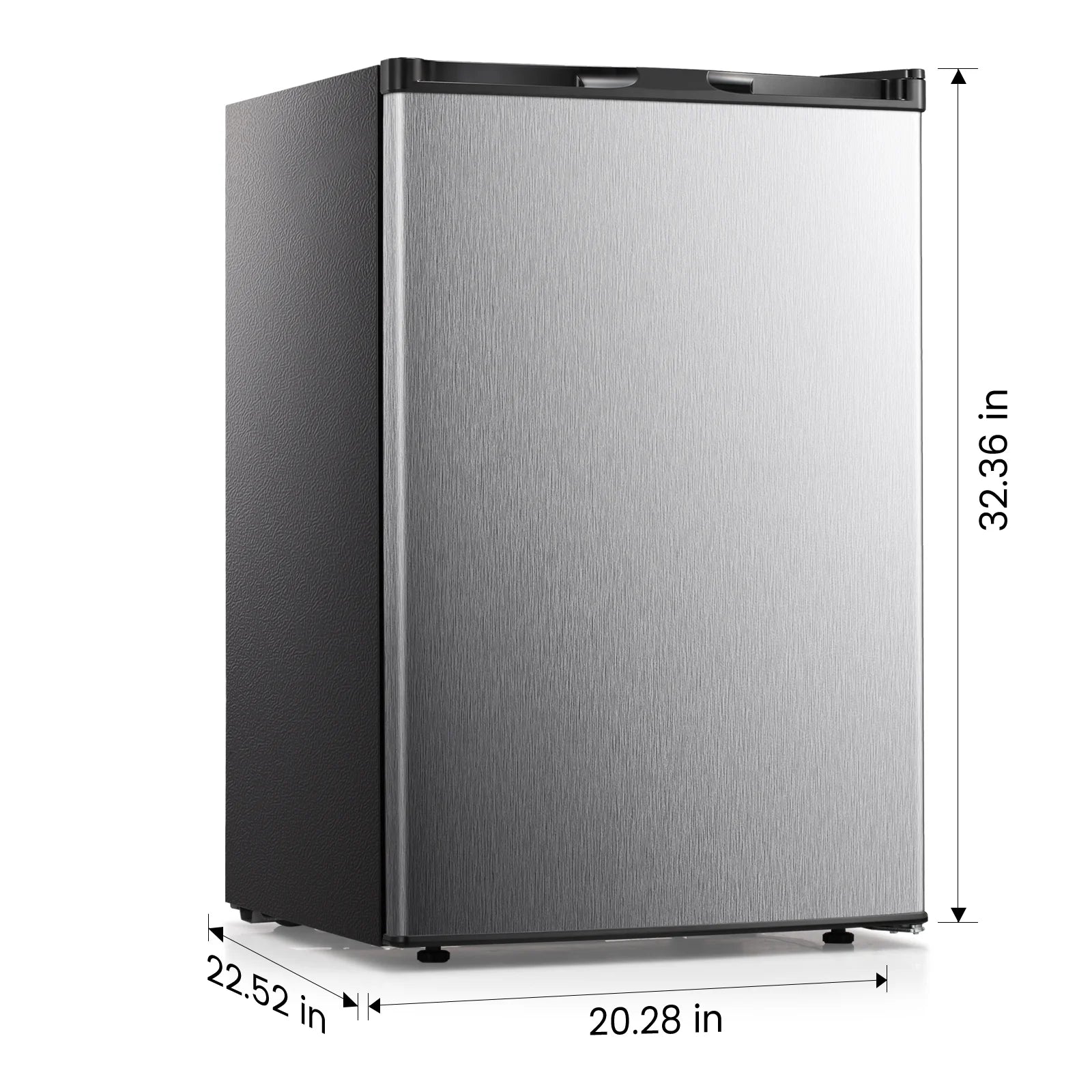 KNDKO 3.2cu.ft Upright Freezer, Compact Freezer with Removable Shelves, Adjustable Thermostat for Home/Kitchen/Office, SILVER
