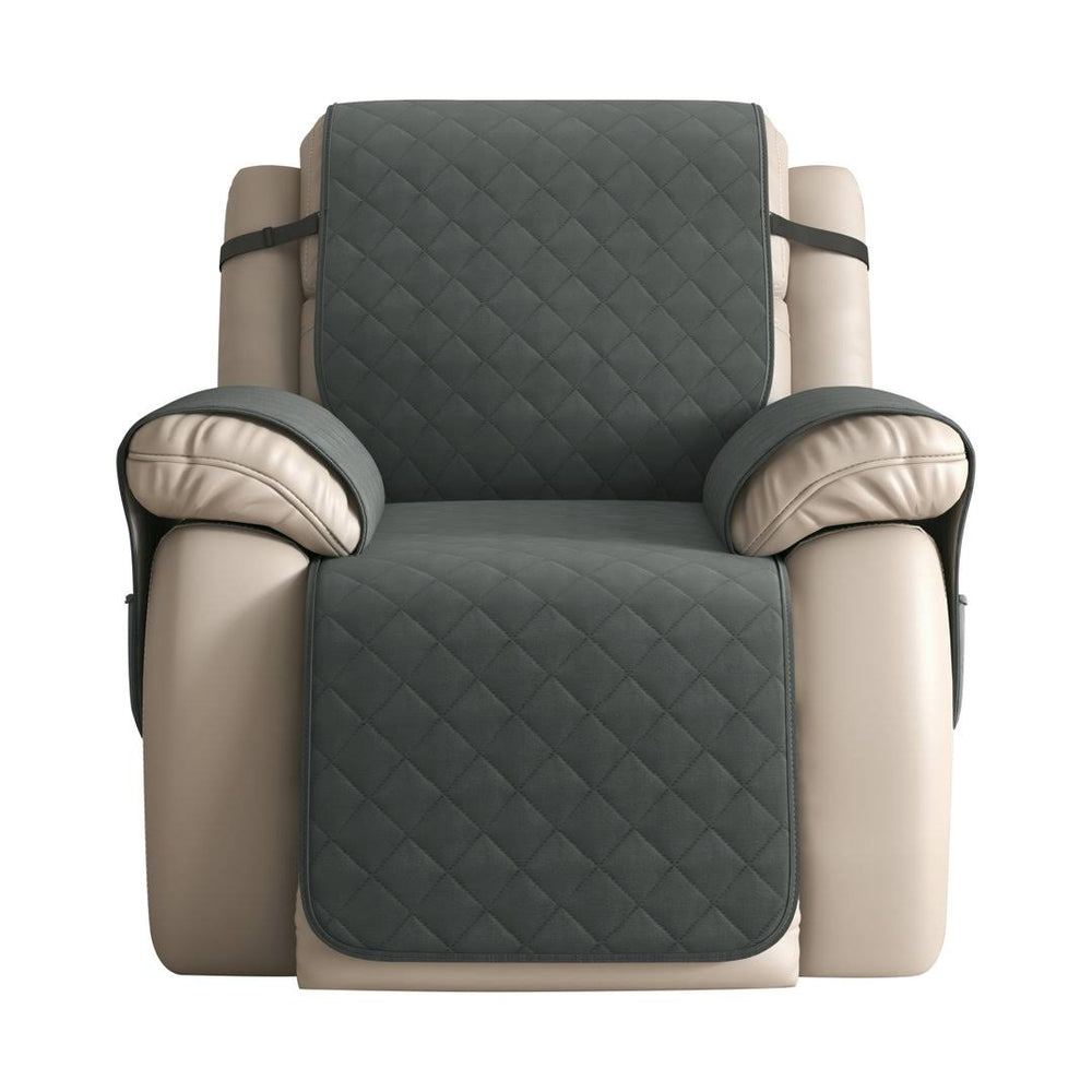 Subrtex Reversible Recliner Chair Cover Washable Furniture Protector(Large,Gray)