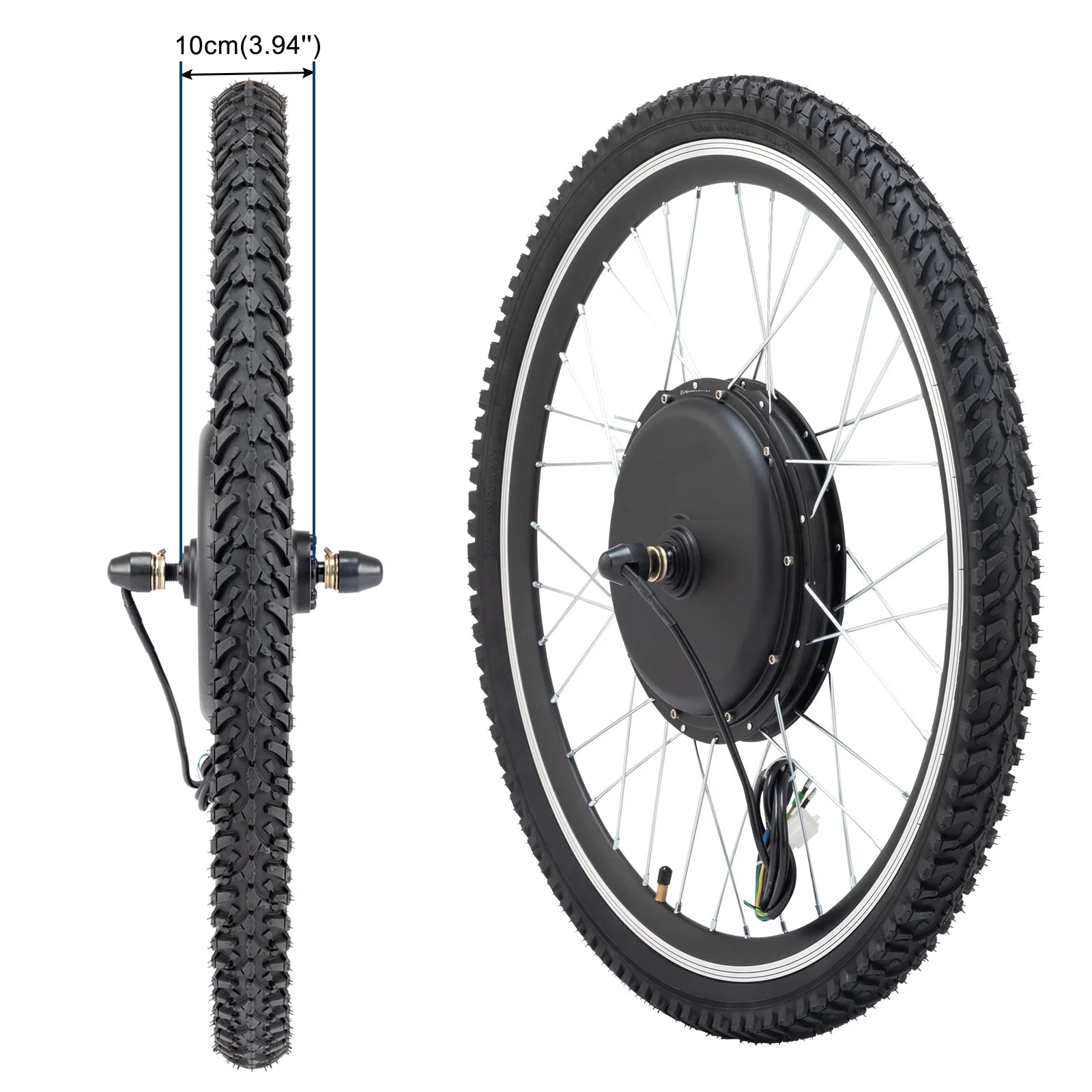 Ktaxon 48V 1000W Electric Bicycle Motor Kit, 26" Front Wheel E - Bike Conversion Kit W/ LCD Display (without Battery)