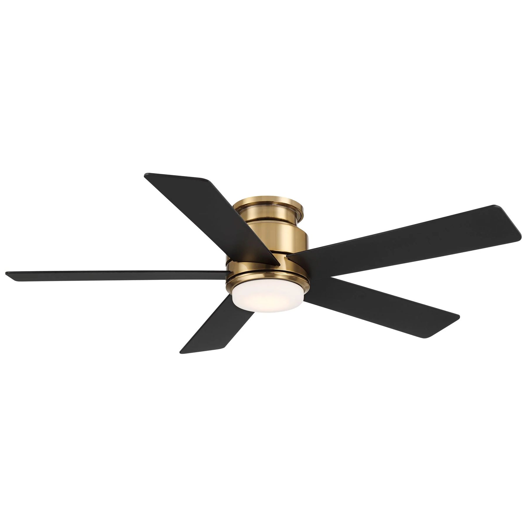 Casa Vieja 52" Grand Palm Indoor Outdoor Ceiling Fan 5 Blade LED Light Remote Control Soft Brass Finish Bedroom Hugger Damp Rated