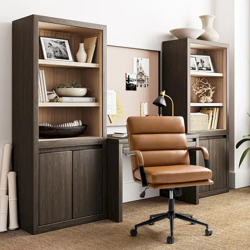 Joseph Contemporary Faux Leather Task Chair with Tilt Lock and Center Tilt by HULALA HOME