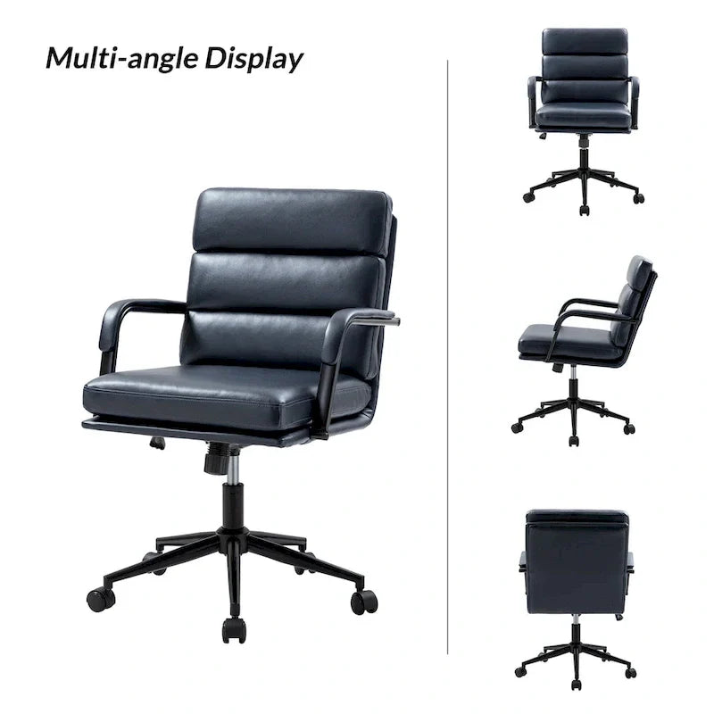 Joseph Contemporary Faux Leather Task Chair with Tilt Lock and Center Tilt by HULALA HOME