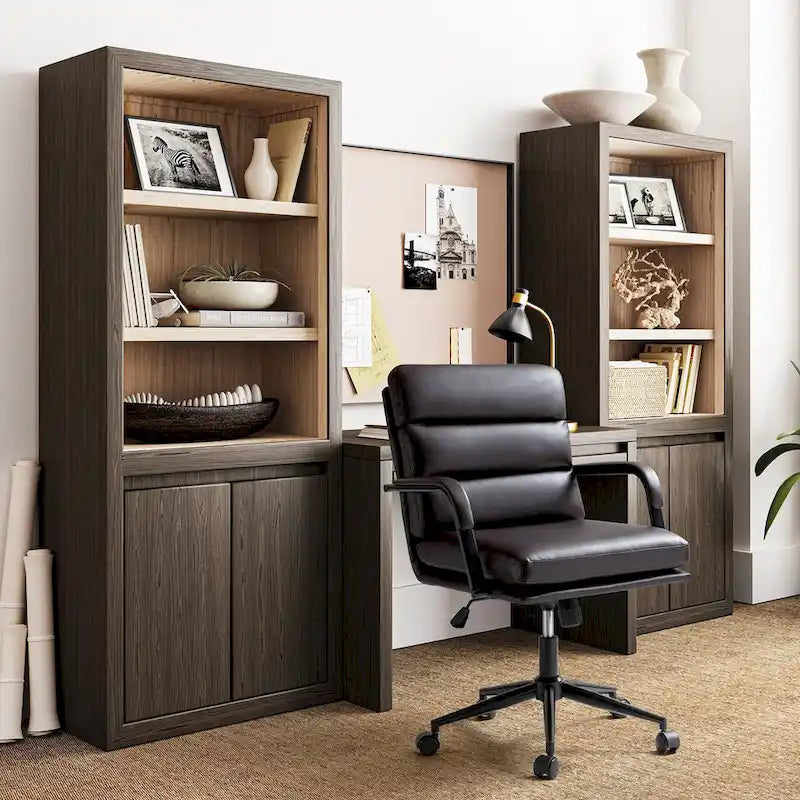 Joseph Contemporary Faux Leather Task Chair with Tilt Lock and Center Tilt by HULALA HOME