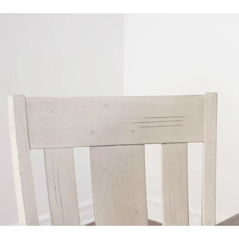 Roundhill Furniture 5-Piece Dining Set: Round Weathered Oak Table with 4 Chairs