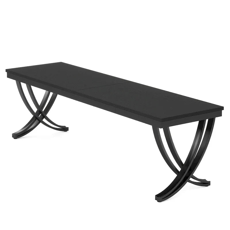 78.74 - Inch Extra Long Double Computer Desk with Stylish Metal Legs for Home Office