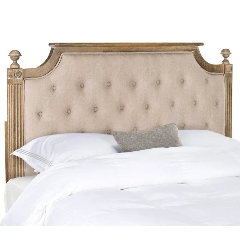SAFAVIEH Desiderata Rustic Wood Upholstered Headboard