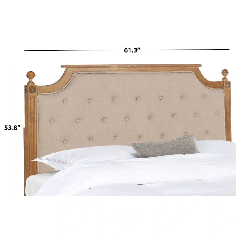 SAFAVIEH Desiderata Rustic Wood Upholstered Headboard