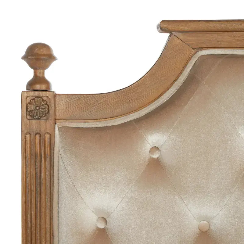 SAFAVIEH Desiderata Rustic Wood Upholstered Headboard