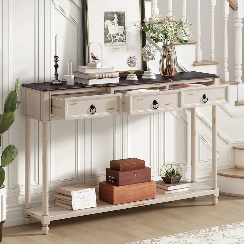 Entryway Console Table with Drawers - Stylish Sofa Table