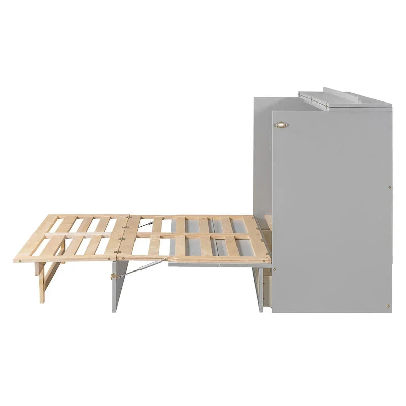 Nestfair Full - Size Murphy Bed with Spacious Drawers