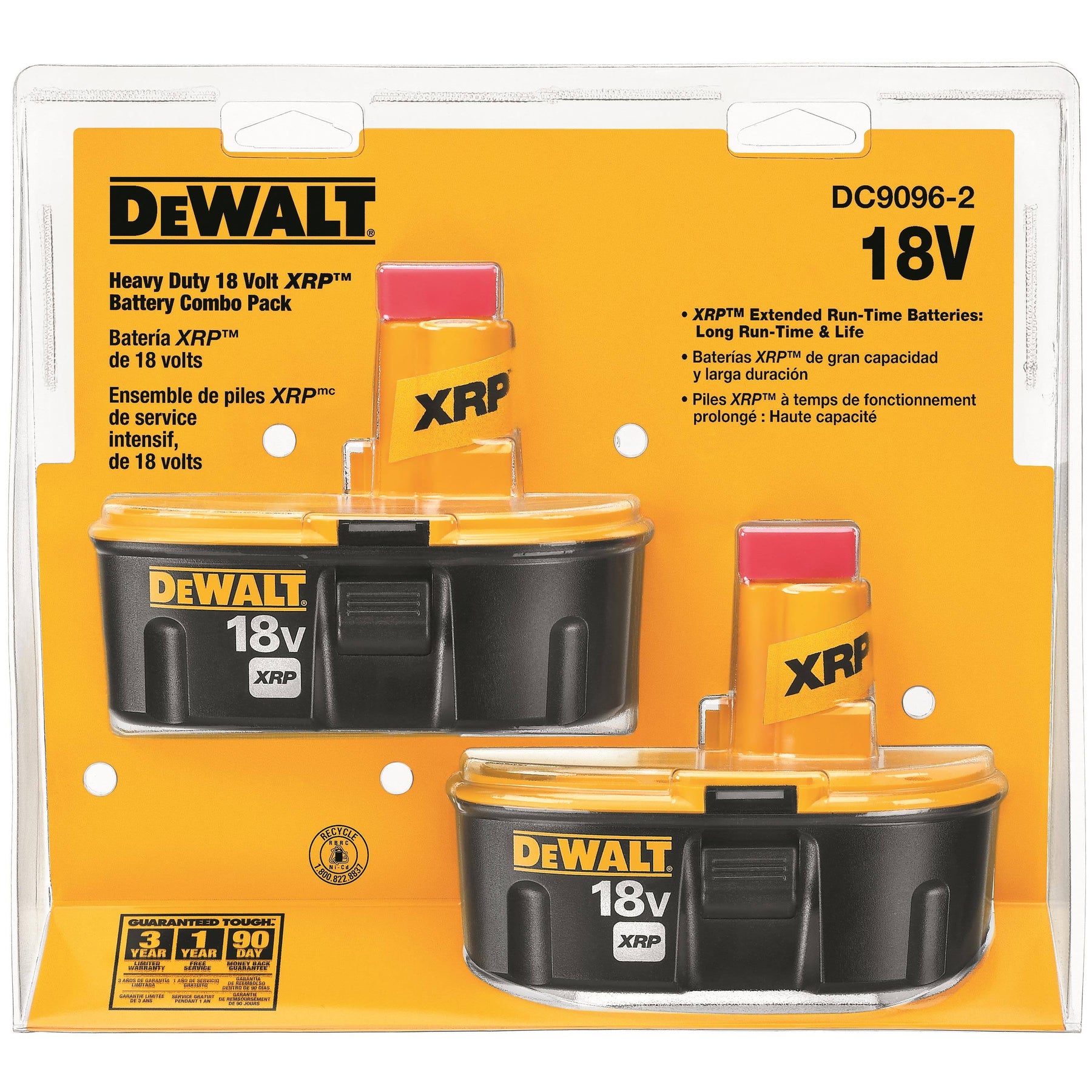 DEWALT 18 - Volt xRP NiCd Extended Runtime Pack 2.4 Ah Battery (2-Pack)