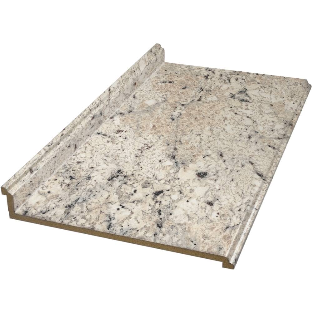 VT Dimensions Formica 48 - in x 25.4988 - in x 4.375 - in Ouro Romano - Etchings Straight Laminate Countertop