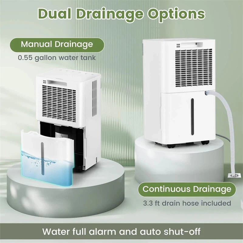 32 Pints 2000 Sq.ft Basement Dehumidifier with Drain Hose, 24H Timer & 3 - Color Indicator, Quiet Portable Dehumidifier for Home, Bedroom, Bathroom